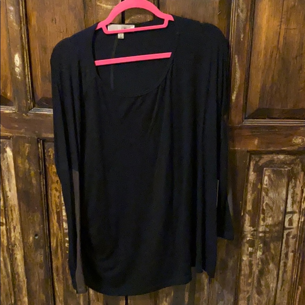 Red23 NWT Black with Lamb Leather Sleeves S